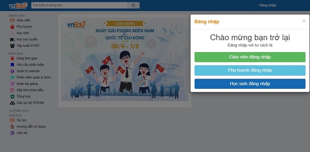 Đăng nhập tài khoản cá nhân để thay đổi mật khẩu mới