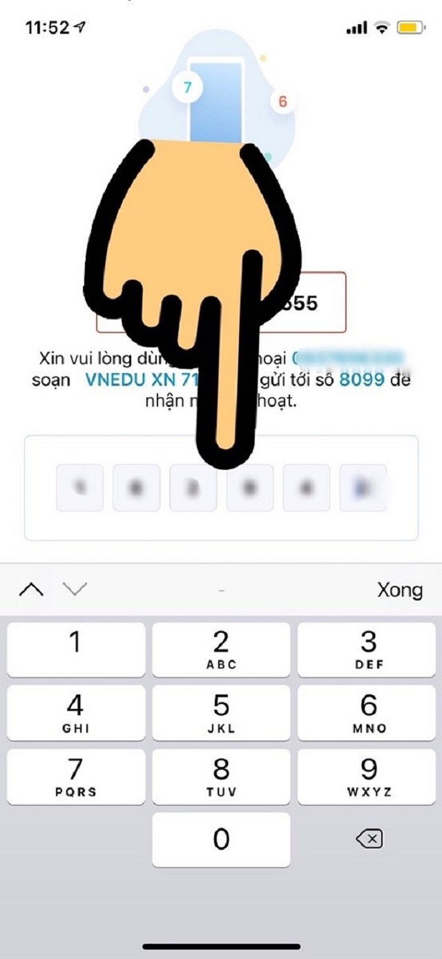 Nhập mật khẩu mới và xác nhận thay đổi