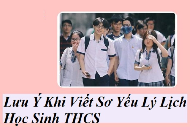 Viết sơ yếu lý lịch học sinh THCS theo đúng quy định của nhà trường