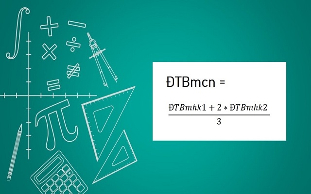 Công thức tính điểm trung bình môn cả năm